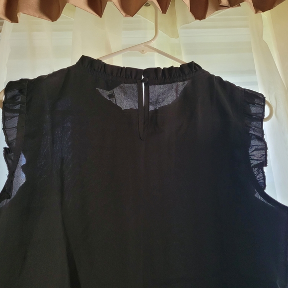 Allegra K Black Sleeveless Blouse - Picture 4 of 4
